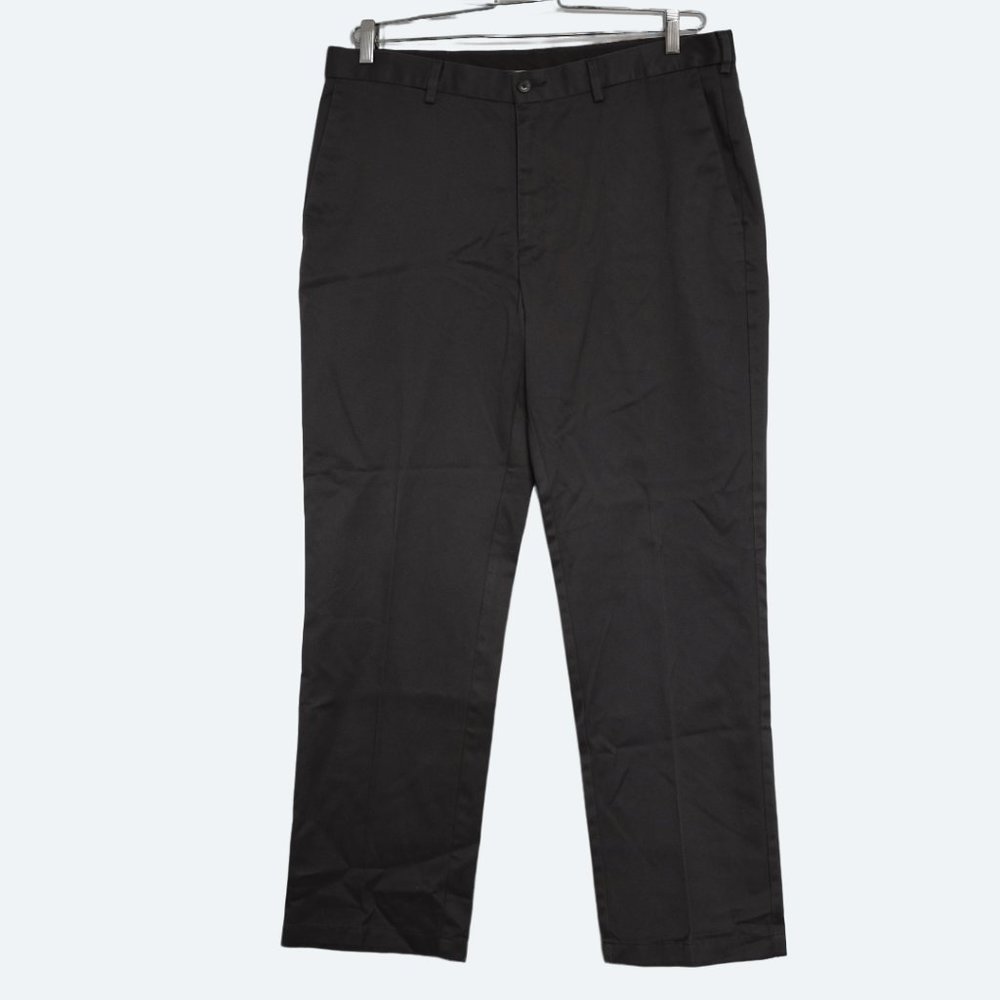 Haggar dark grey khaki pants 36x32 100% cotton